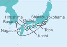 Itinerario del Crucero Explorando Japón - Princess Cruises