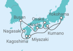 Itinerario del Crucero Explorador de Japón con Fuegos Artificiales de Kumano - Princess Cruises