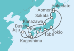 Itinerario del Crucero Gran Círculo de Japón - Princess Cruises