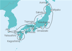 Itinerario del Crucero Gran Círculo de Japón con Follaje de Otoño - Princess Cruises