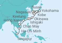 Itinerario del Crucero Sudeste Asiático y Japón - Princess Cruises
