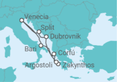 Itinerario del Crucero Venecia y las bahías de ensueño del Adriático - Costa Cruceros