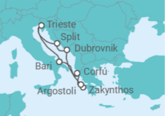 Itinerario del Crucero Bahías de ensueño - Costa Cruceros