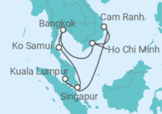 Itinerario del Crucero Malasia, Tailandia y Vietnam - Princess Cruises