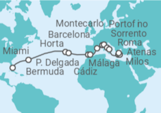 Itinerario del Crucero Un gran viaje a través del océano, desde los sueños azules hasta las costas legendarias - Explora Journeys