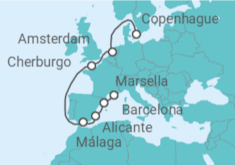 Itinerario del Crucero Holanda, Francia, España - MSC Cruceros