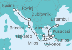 Itinerario del Crucero Un viaje ampliado por el legado del Adriático y la elegancia del Egeo - Explora Journeys