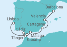 Itinerario del Crucero Experiencia ibérica - Oceania Cruises