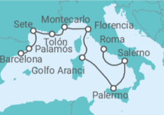 Itinerario del Crucero Lenguas Latinas del Amor - Oceania Cruises