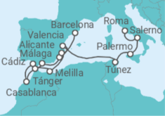 Itinerario del Crucero Una fiesta para recordar - Oceania Cruises