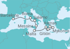 Itinerario del Crucero Carisma costero - Oceania Cruises