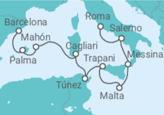 Itinerario del Crucero Esplendor costero - Oceania Cruises