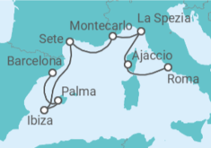 Itinerario del Crucero De Roma a Romance - Oceania Cruises