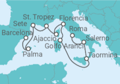 Itinerario del Crucero Renacimiento y Rivieras - Oceania Cruises