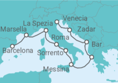 Itinerario del Crucero Lugares románticos y canales - Oceania Cruises