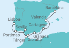 Itinerario del Crucero La fantasía del Mediterráneo - Oceania Cruises