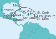 Itinerario del Crucero El Caribe - Oceania Cruises