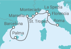 Itinerario del Crucero Calidoscopio costero - Oceania Cruises