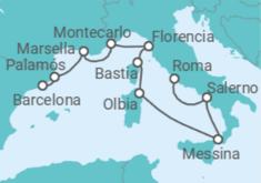Itinerario del Crucero Croissants y cannoli - Oceania Cruises