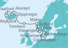 Itinerario del Crucero Aventura glacial - Oceania Cruises