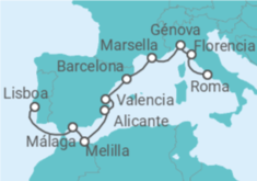 Itinerario del Crucero Encanto Balear - Oceania Cruises