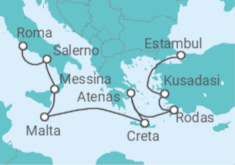 Itinerario del Crucero Civilizaciones antiguas - Oceania Cruises