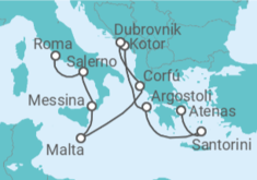 Itinerario del Crucero Antigua aventura ateniense - Oceania Cruises