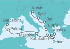 Itinerario del Crucero Orillas brillantes - Oceania Cruises
