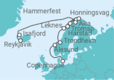 Itinerario del Crucero Viaje de los vikingos - Oceania Cruises