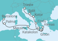 Itinerario del Crucero A España con amor - Oceania Cruises