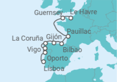 Itinerario del Crucero Galia y Iberia exóticas - Oceania Cruises