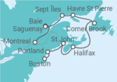 Itinerario del Crucero Montados, Arce y Massachusetts - Oceania Cruises
