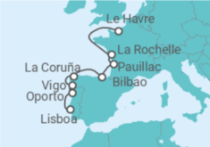 Itinerario del Crucero Senderos del vino - Oceania Cruises