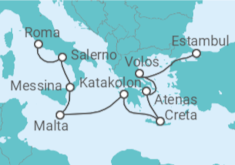 Itinerario del Crucero Mediterráneo medieval - Oceania Cruises