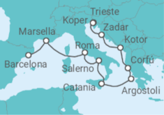 Itinerario del Crucero Tesoros a través del tiempo - Oceania Cruises