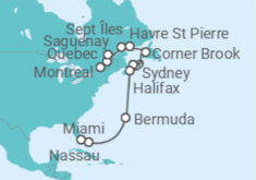 Itinerario del Crucero Aurora Boreal, Sol Austral - Oceania Cruises