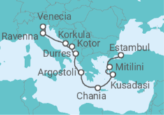 Itinerario del Crucero Costa del Egeo y el Adriático - Oceania Cruises
