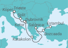 Itinerario del Crucero Indulgencia antigua - Oceania Cruises