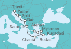 Itinerario del Crucero Expedición al Egeo - Oceania Cruises
