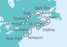 Itinerario del Crucero Vecindario Norteamericano - Oceania Cruises