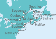 Itinerario del Crucero Otoño en la Costa Este - Oceania Cruises