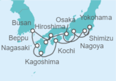 Itinerario del Crucero Japón, Corea Del Sur - Oceania Cruises