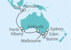 Itinerario del Crucero La maravillosa tierra de Oz - Oceania Cruises