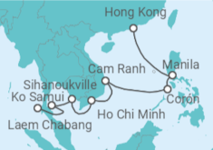 Itinerario del Crucero Exótico oriental - Oceania Cruises