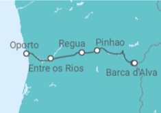 Itinerario del Crucero Sabores de Portugal y España - AmaWaterways