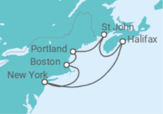 Itinerario del Crucero Estados Unidos (EE.UU.), Canadá - Princess Cruises