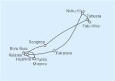 Itinerario del Crucero Polinesia Francesa - Silversea