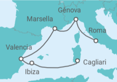 Itinerario del Crucero Italia, Francia, España - MSC Cruceros