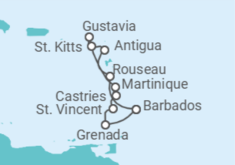 Itinerario del Crucero San Valentín isleño - Regent Seven Seas