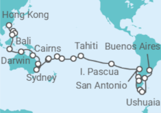Itinerario del Crucero Tramo de vuelta al mundo. De Hong Kong a Buenos Aires - Costa Cruceros